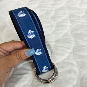 Vineyard Vines by Shep & Ian Mens Navy Blue Belt with Native American Design-L
